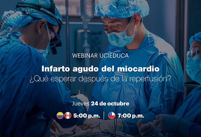 Imagen destacada Webinar UCIEDUCA - Infarto agudo de miocardio. ¿Qué podemos esperar después de la reperfusión?