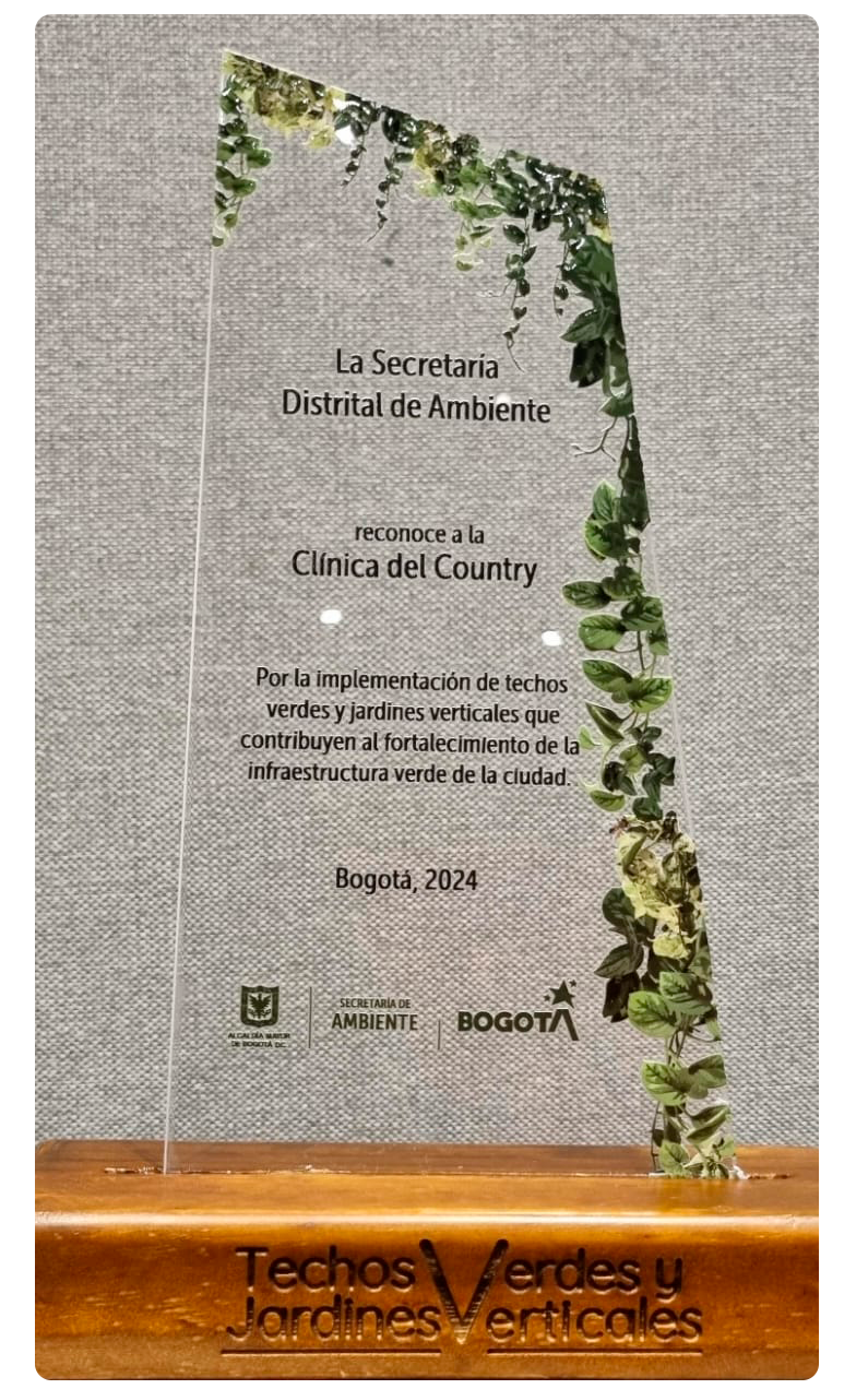 Reconocimiento. Techos verdes y jardines  verticales